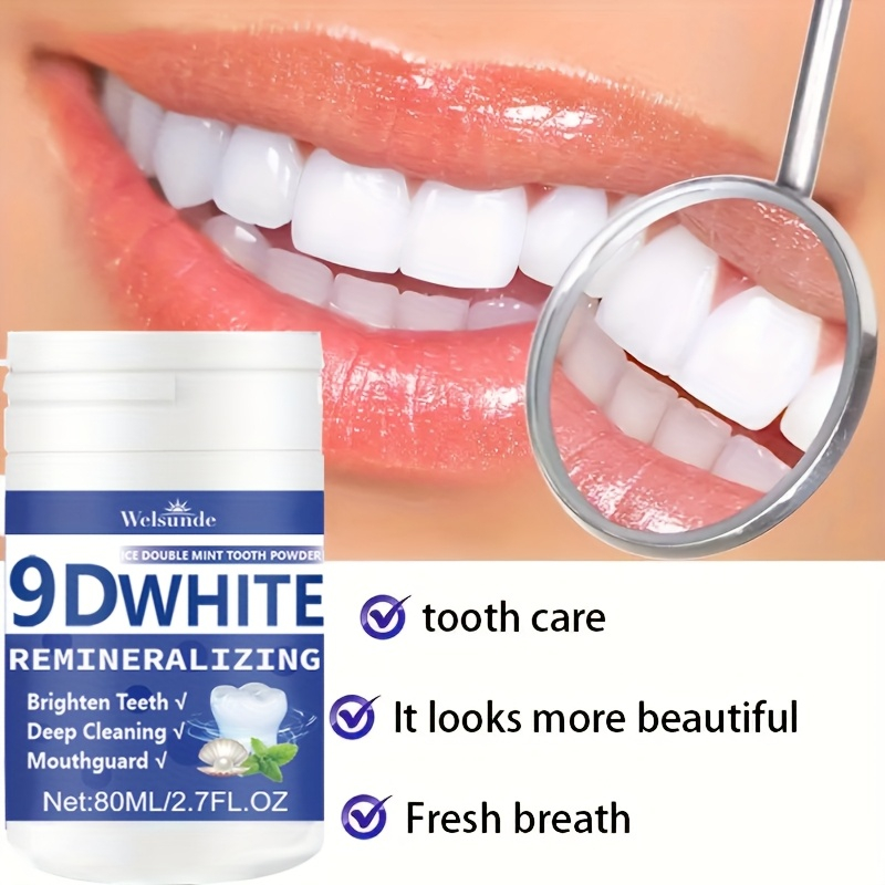 Teeth Whitening Powder - Poudre dentaire hydroxyapatite blanchissante blanche 9D,