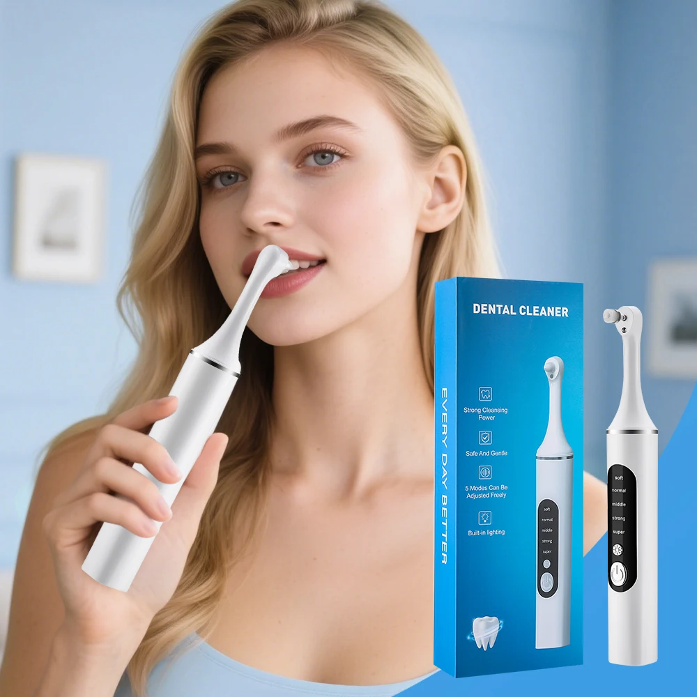 Teeth Whitening Kit With Light - Polisseuse électrique pour dents, nettoyeur de