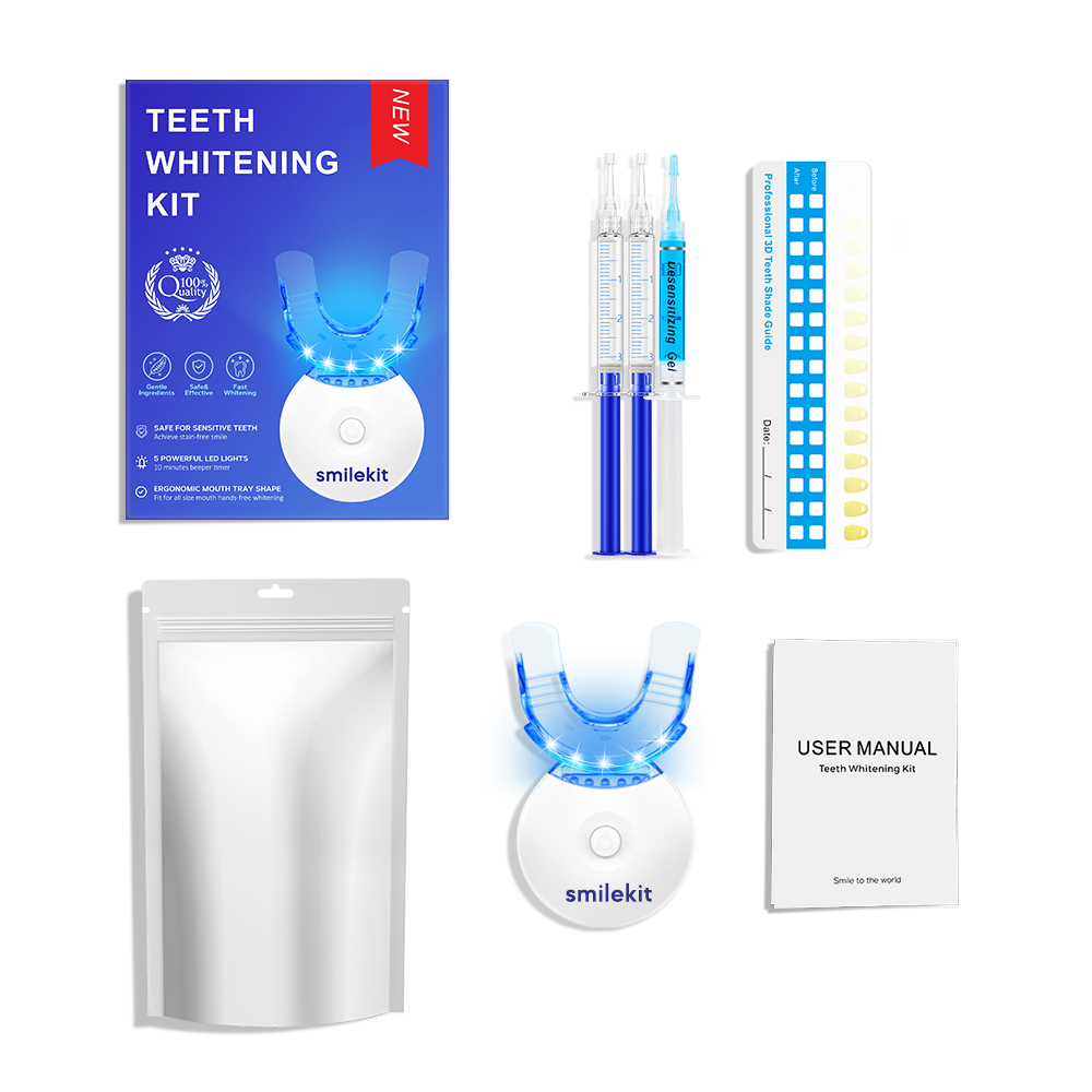 Teeth Whitening Kit With Light - Kit de blanchiment des dents –