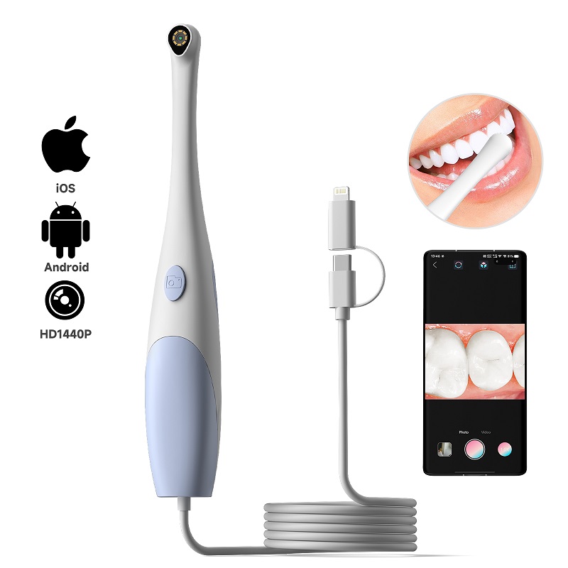 Teeth Whitening Video - Caméra endoscopique orale 1440P, boroscope visuel
