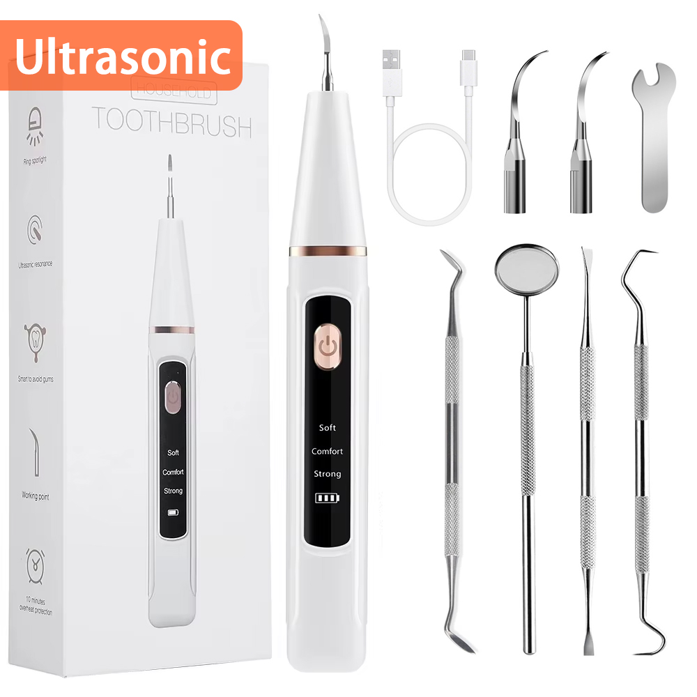 Teeth Whitening Kit Professional - Détartreur dentaire électrique ultrasonique, dissolvant de