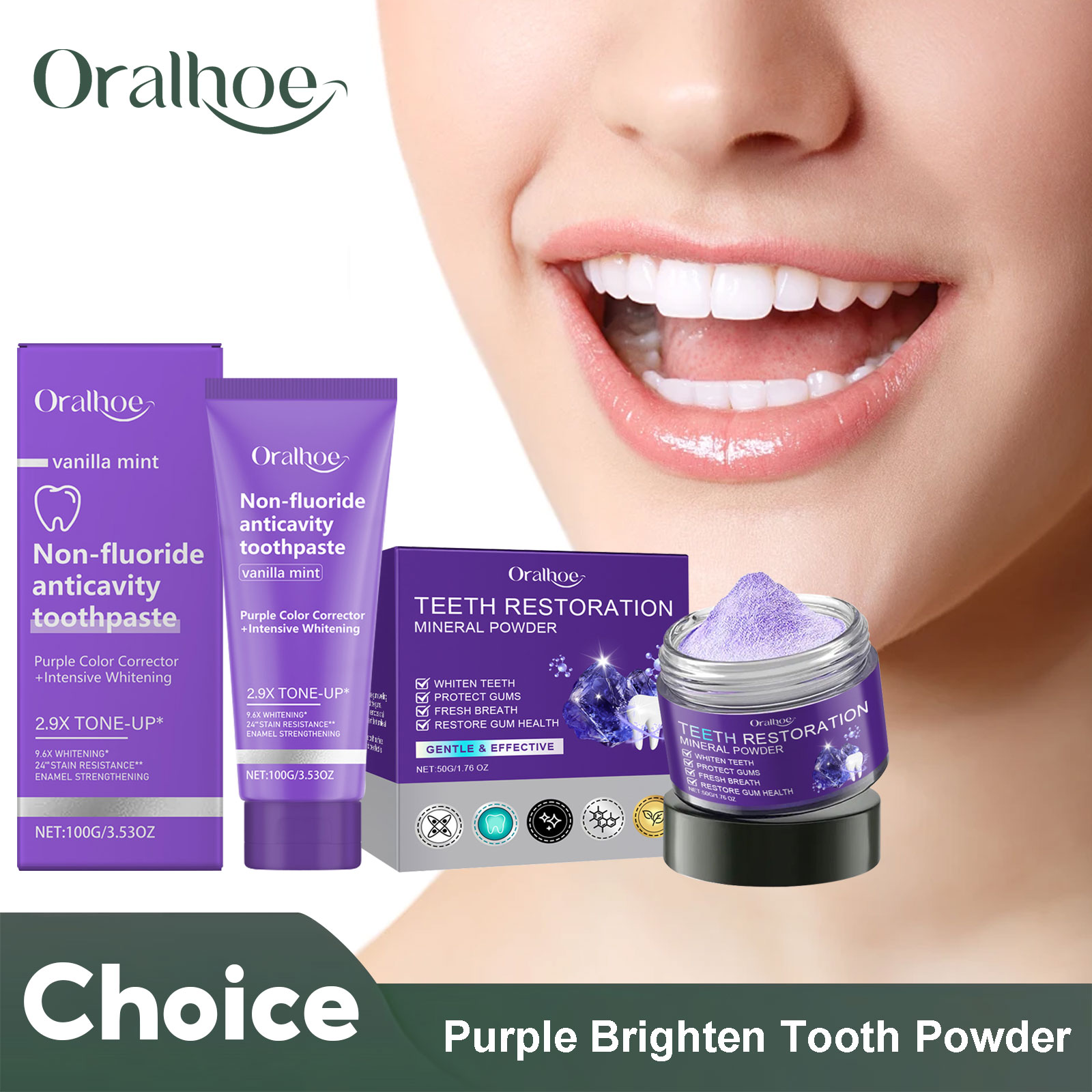 Teeth Whitening Powder - Poudre de nappode pour la domination