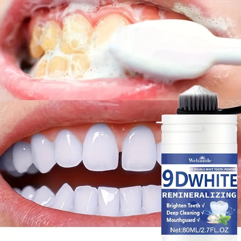 Teeth Whitening Powder - Poudre dentaire reminéralisante à l'hydroxyapatite 9D,
