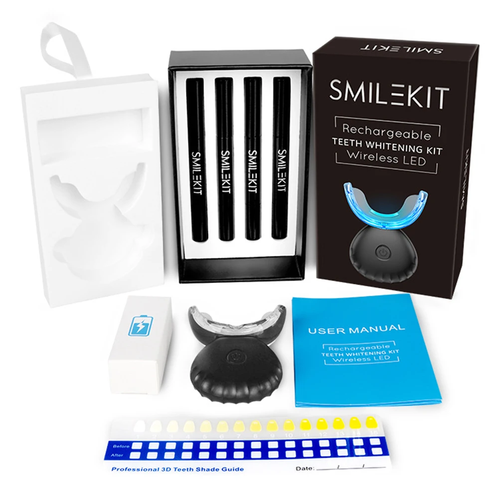 Teeth Whitening Kit With Light - Kit de blanchiment des dents dentaires