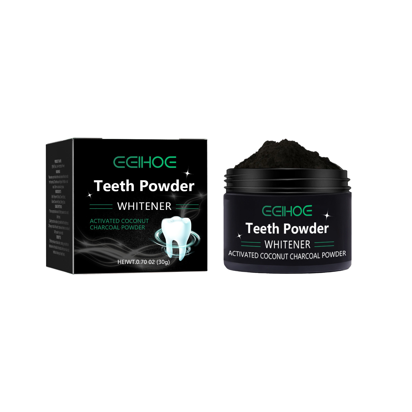 EELHOE poudre de charbon de bo - Teeth Whitening Charcoal avis et prix