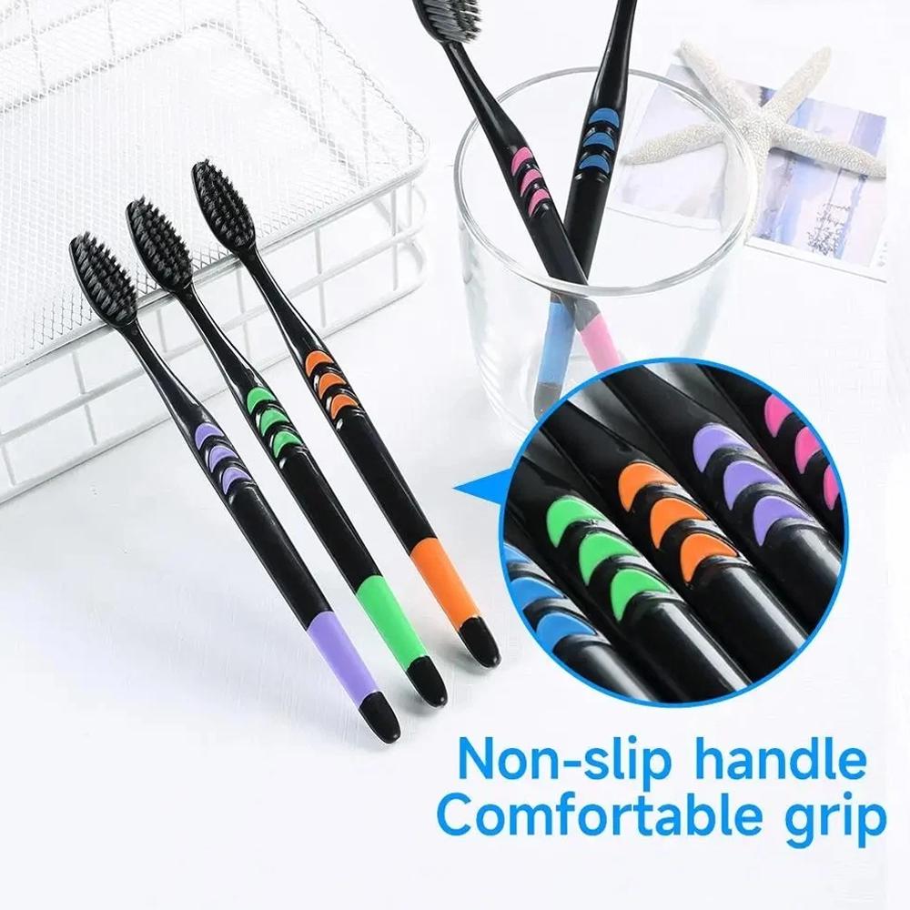 Lot de 10 brosses à dents en b - Teeth Whitening Charcoal avis et prix