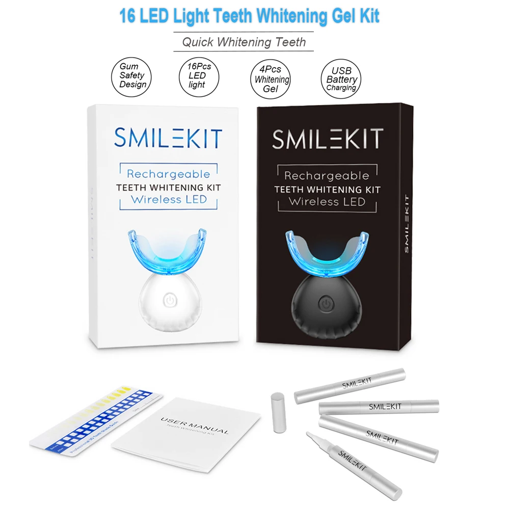 Kit de blanchiment des dents d - Teeth Whitening Kit With Light avis et prix
