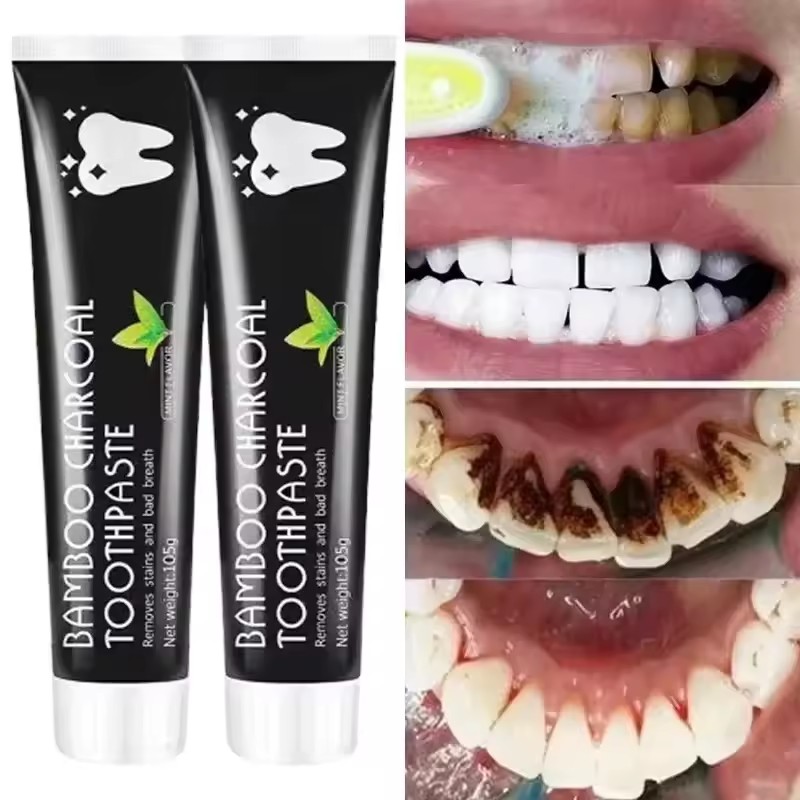 Dentifrice blanchissant au cha - Teeth Whitening Charcoal avis et prix
