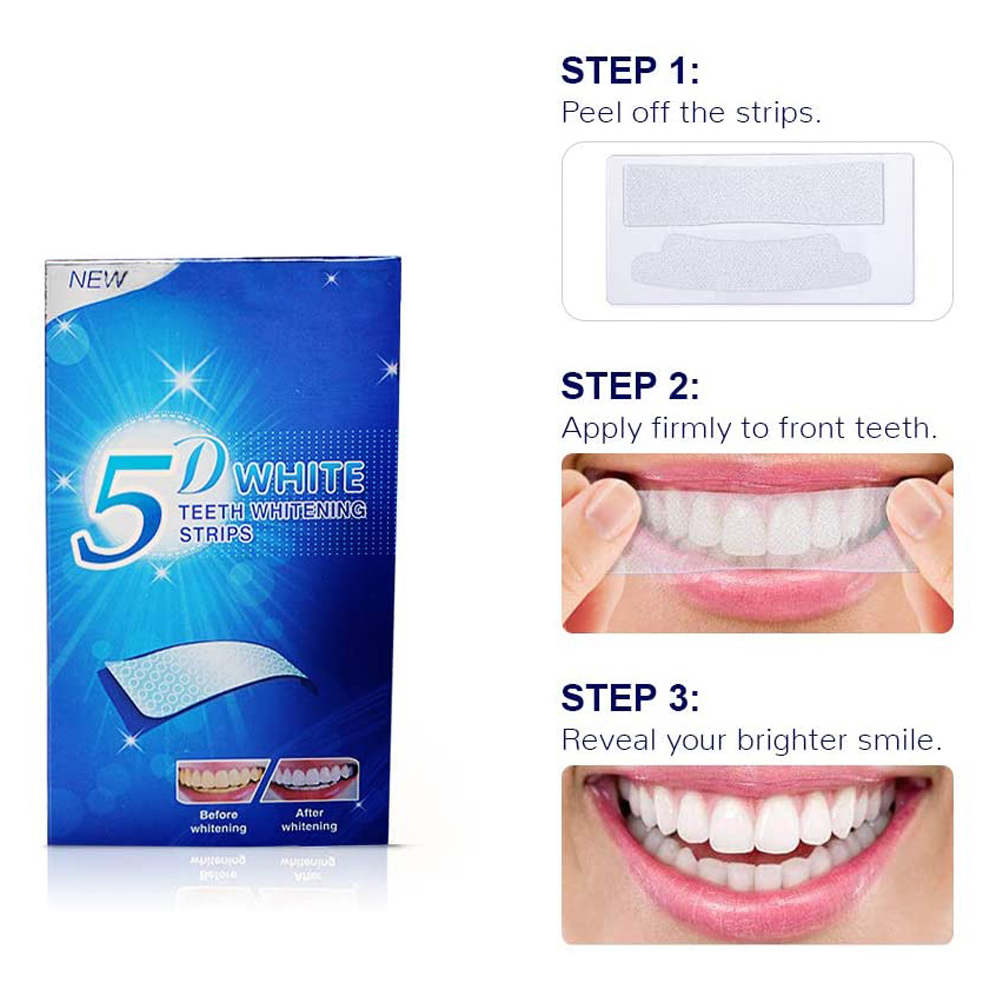 Bandelettes blanchissantes 5D  - Teeth Whitening Charcoal avis et prix